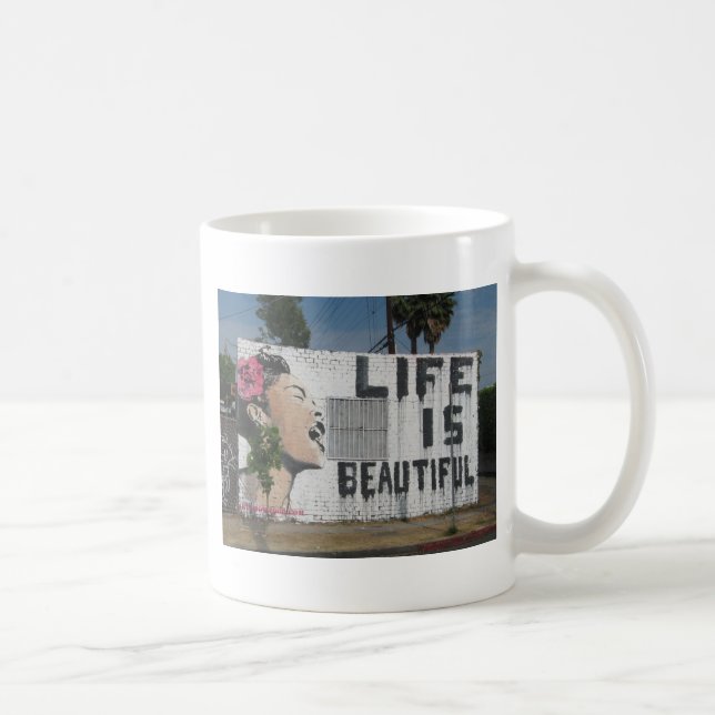 Billie Holiday Street Art Coffee Mug (Right)