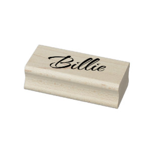 Billie name cursive decorative script font rubber stamp