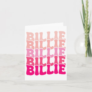 Billie Personalised Name I Love Billie Groovy 80's Card