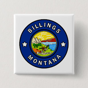 Billings Montana 15 Cm Square Badge