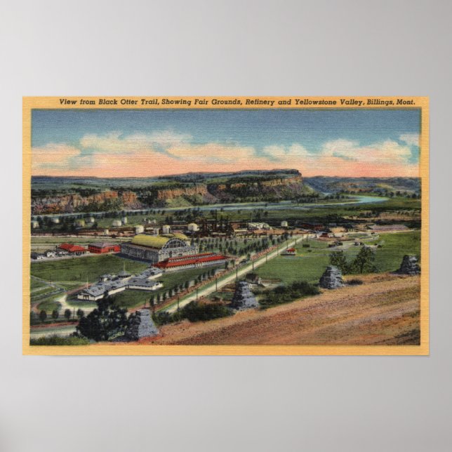 Billings, Montana - Black Otter Trail Poster (Front)