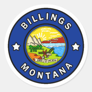 Billings Montana Classic Round Sticker