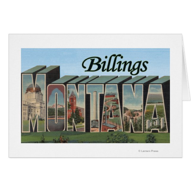 Billings, Montana - Large Letter Scenes (Front Horizontal)