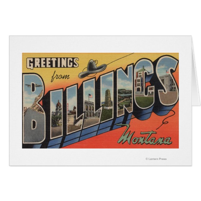 Billings, Montana - Large Letter Scenes 2 (Front Horizontal)