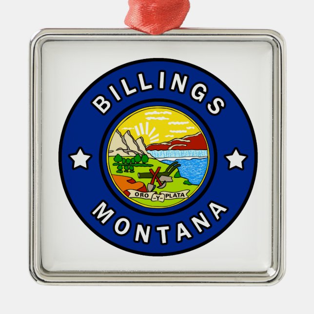 Billings Montana Metal Ornament (Front)