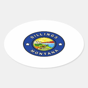 Billings Montana Oval Sticker