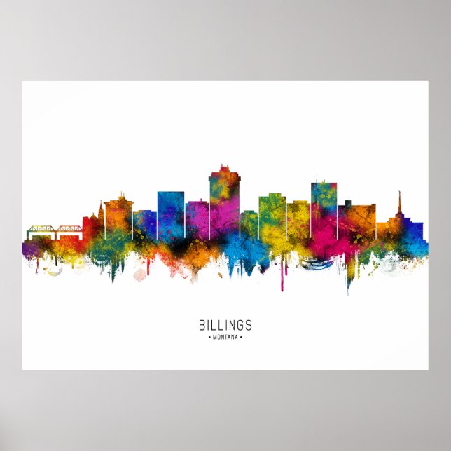 Billings Montana Skyline Poster (Front)