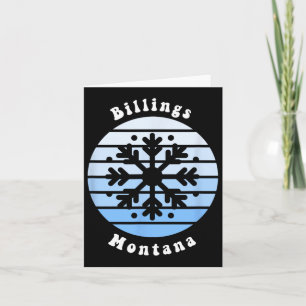 Billings Montana Snowflake Christmas Winter Souven Card