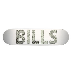 Bills Doodle Collage Skateboard