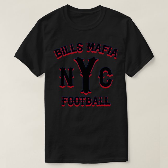 Bills Mafia NYC  Black T-Shirt (Design Front)