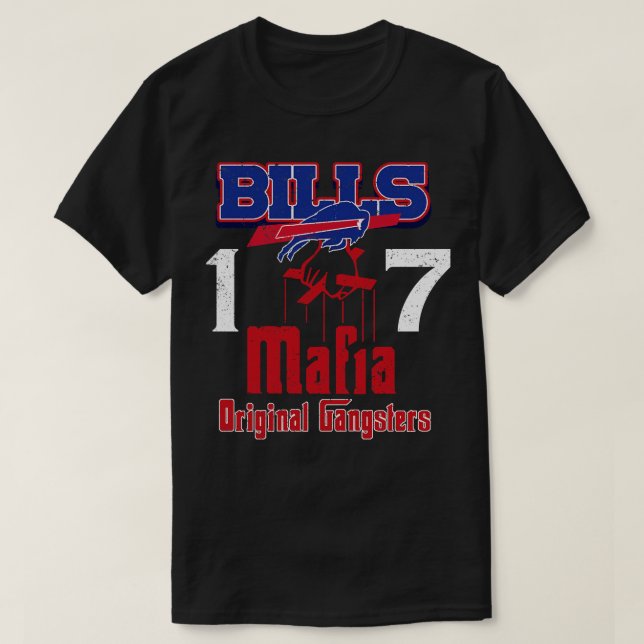 Bills Mafia Original Gangsters Rough Textured T-Shirt (Design Front)