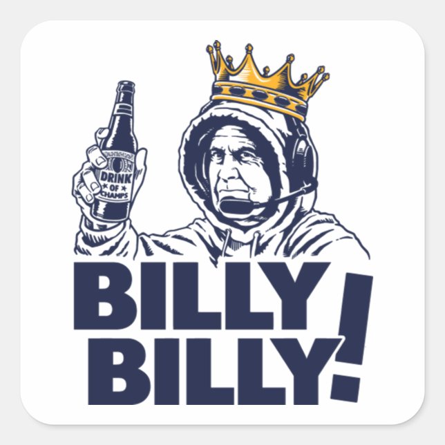 Billy Billy! King Square Sticker (Front)