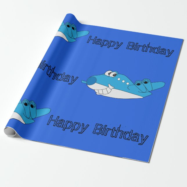 Billy Blue Wrapping Paper (Unrolled)
