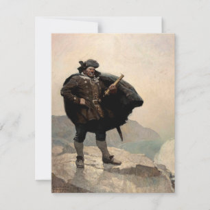 Billy Bones, Treasure Island by N. C. Wyeth Card