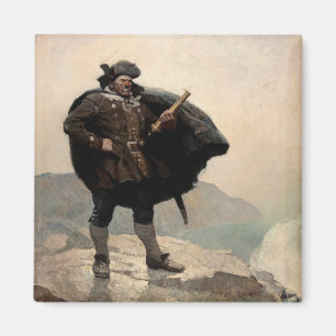 Billy Bones, Treasure Island by N. C. Wyeth Magnet