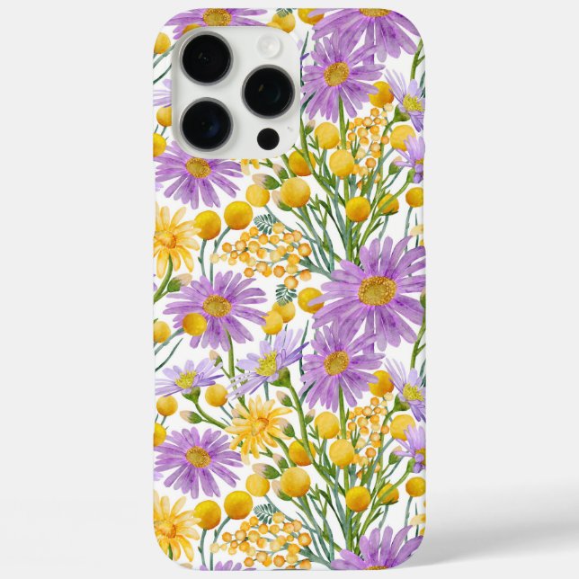 Billy Buttons And Daisy Floral Blooms  Case-Mate iPhone Case (Back)