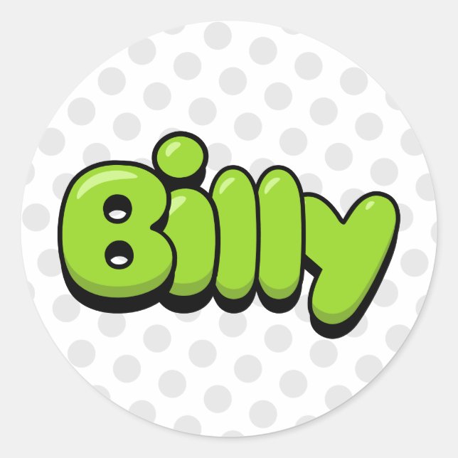 Billy Classic Round Sticker (Front)