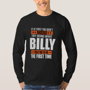 Billy Gifts Name Personalised Birthday Presents Fu T-Shirt