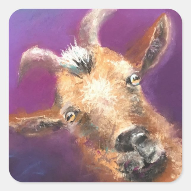 Billy Goat Eyes Square Sticker (Front)