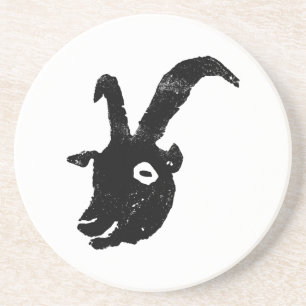 Billy Goat Potato Print Coaster
