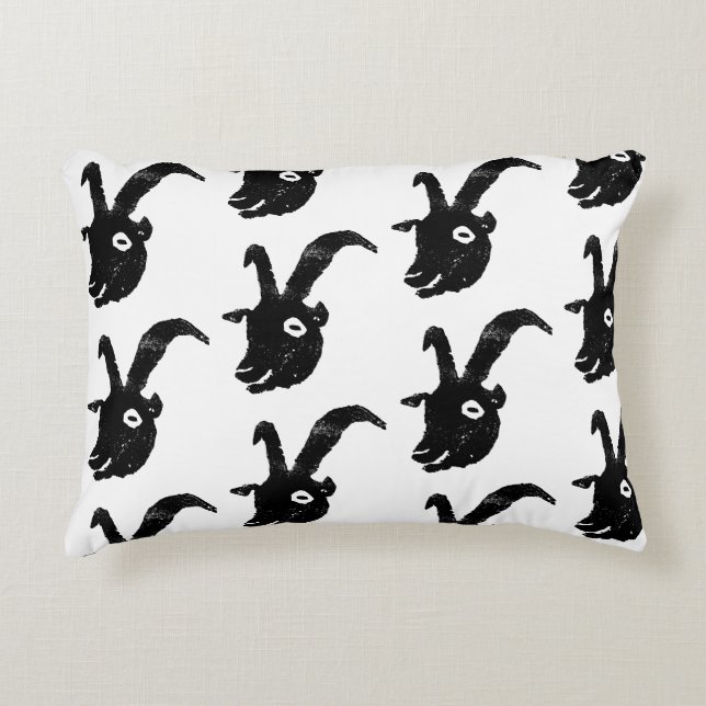 Billy Goat Potato Print Decorative Cushion (Front)