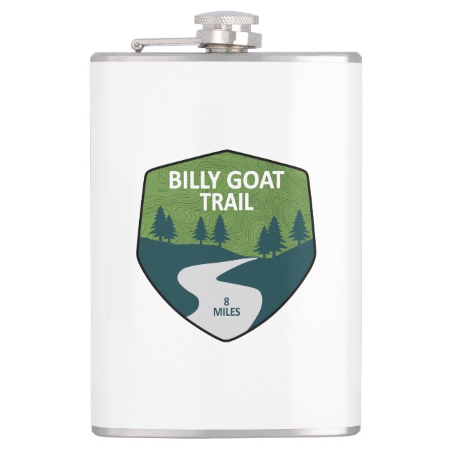 Billy Goat Trail Maryland Hip Flask (Front)