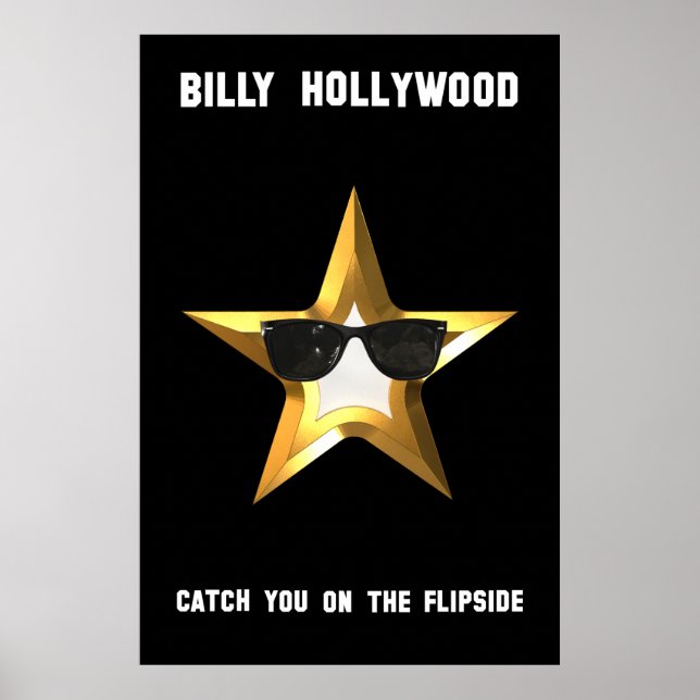 Billy Hollywood Movie Poster in Black (Front)