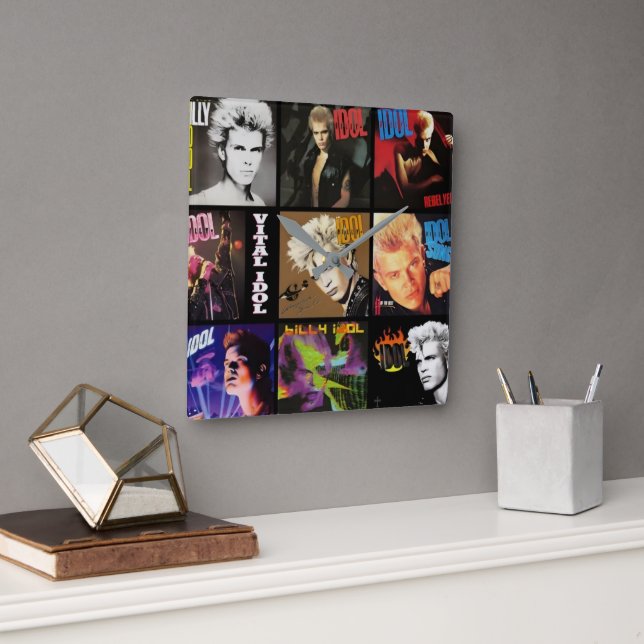 Billy Idol Square Wall Clock (Office)