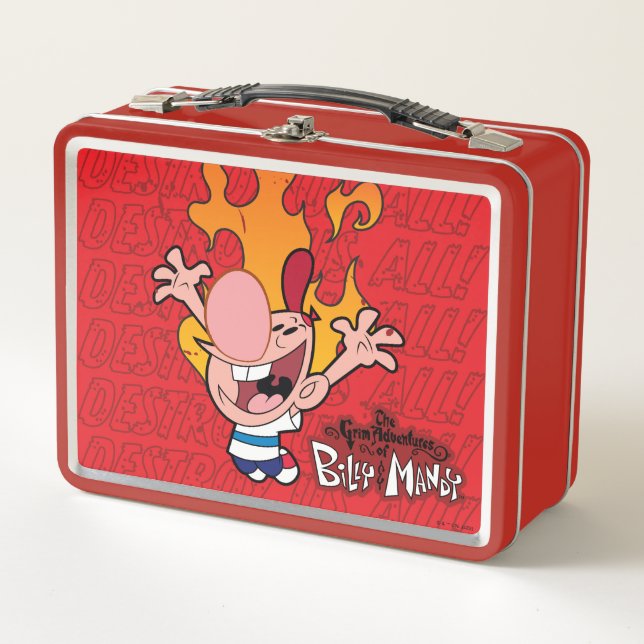 Billy & Mandy - Destroy Us All Metal Lunch Box (Front)