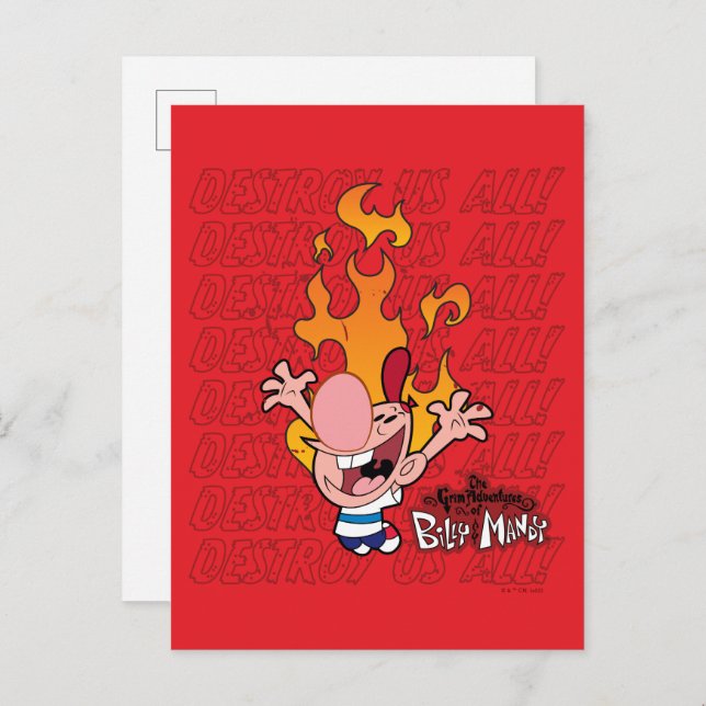 Billy & Mandy - Destroy Us All Postcard (Front/Back)