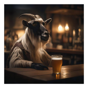Billy the Kid: A Goat Walks into a Bar, Photo Print