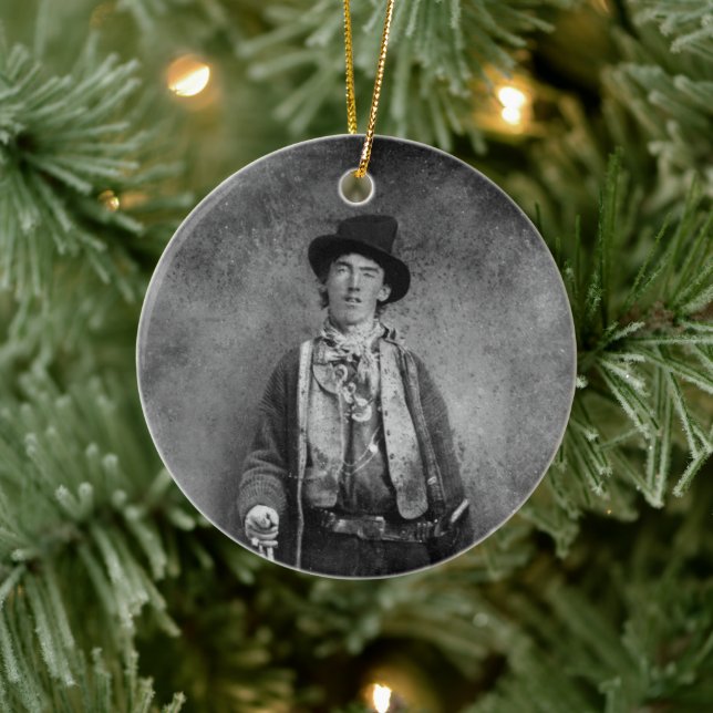 Billy The Kid, American Old West Outlaw Ceramic Ornament (Tree)