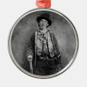 Billy The Kid, American Old West Outlaw Metal Ornament