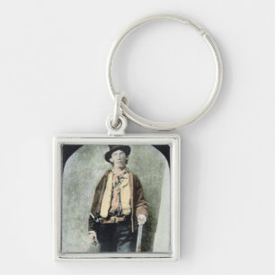 Billy the Kid (coloured engraving) Key Ring