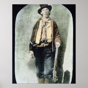 Billy the Kid (coloured engraving) Poster