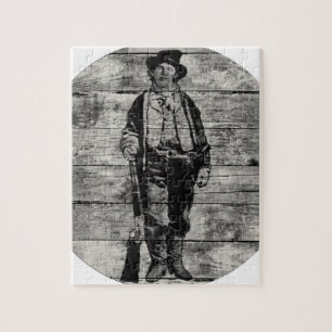 Billy The Kid on Wood Jigsaw Puzzle