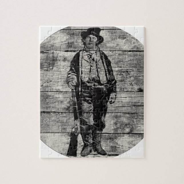 Billy The Kid on Wood Jigsaw Puzzle (Vertical)