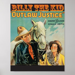 Billy the Kid Outlaw 🌟 Justice Western Movie Poster