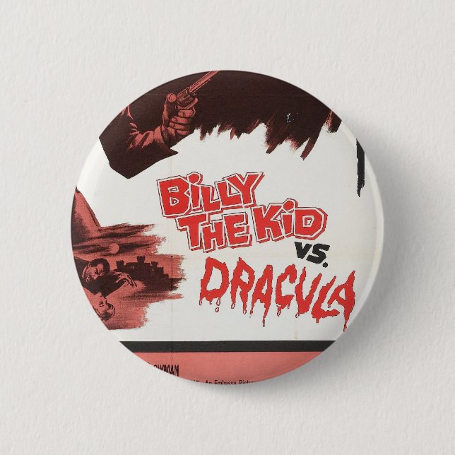 Billy the Kid versus Dracula Tag Button (Front)