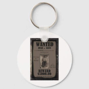 Billy The Kid Wanted Dead or Alive Poster Key Ring