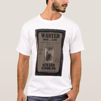 Billy The Kid Wanted Dead or Alive Poster T-Shirt
