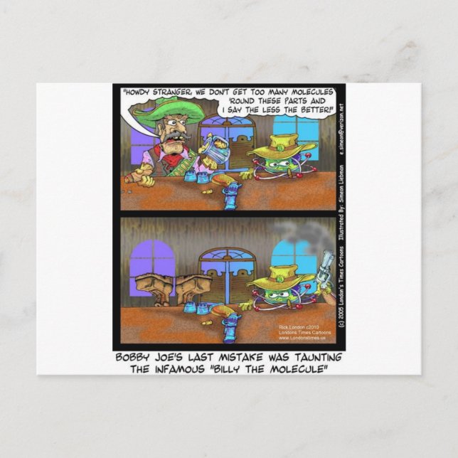 Billy The Molecule Funny Gifts Tees Cards Etc (Front)