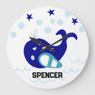 BILLY THE WHALE LARGE CLOCK