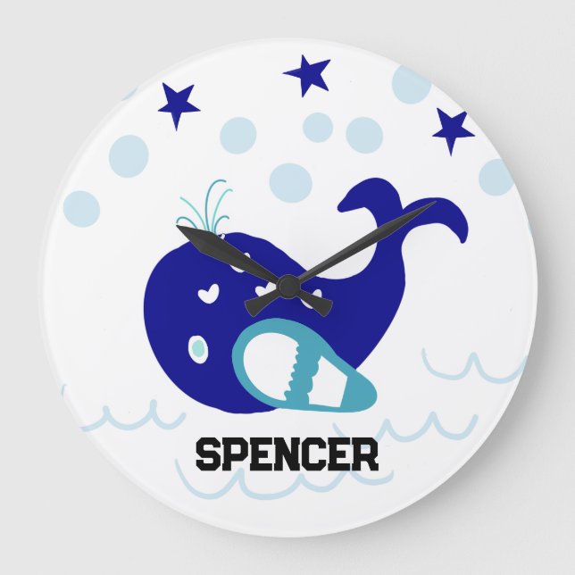 BILLY THE WHALE LARGE CLOCK (Front)