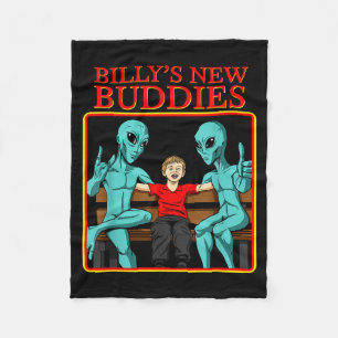 Billy's New Buddies Vintage Alien Shirt - Retro Al Fleece Blanket