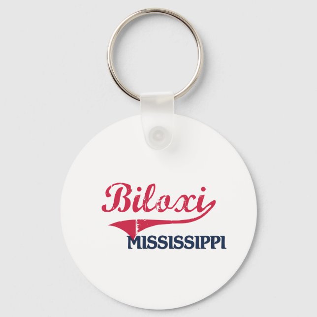 Biloxi Mississippi City Classic Key Ring (Front)