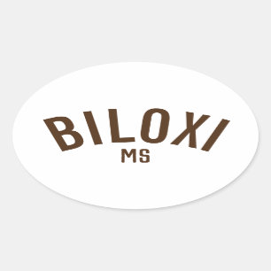 Biloxi, Mississippi Oval Sticker