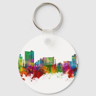 Biloxi Mississippi Skyline Key Ring
