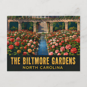 Biltmore Gardens Asheville North Carolina Travel Postcard
