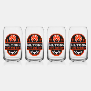 Biltong And Beer Can Glass